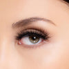 Woman with almond eyes wearing Jenai 3d eyelashes